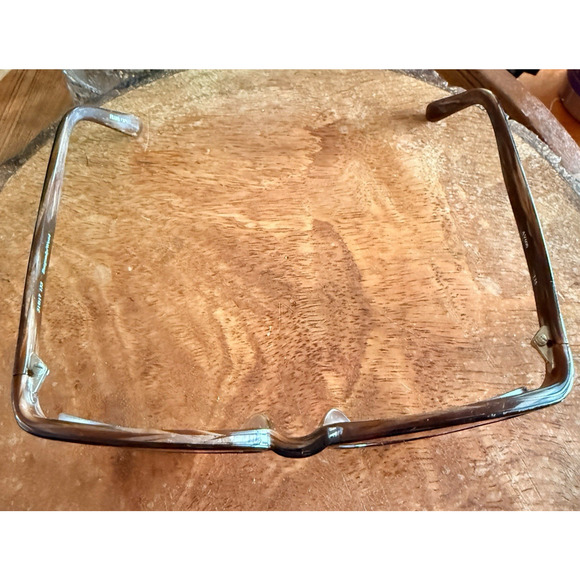 Vintage Adrienne Vittadini Sunglasses Frames Oval Burgandy/Wood 51-17-135 Preppy - Picture 9 of 9